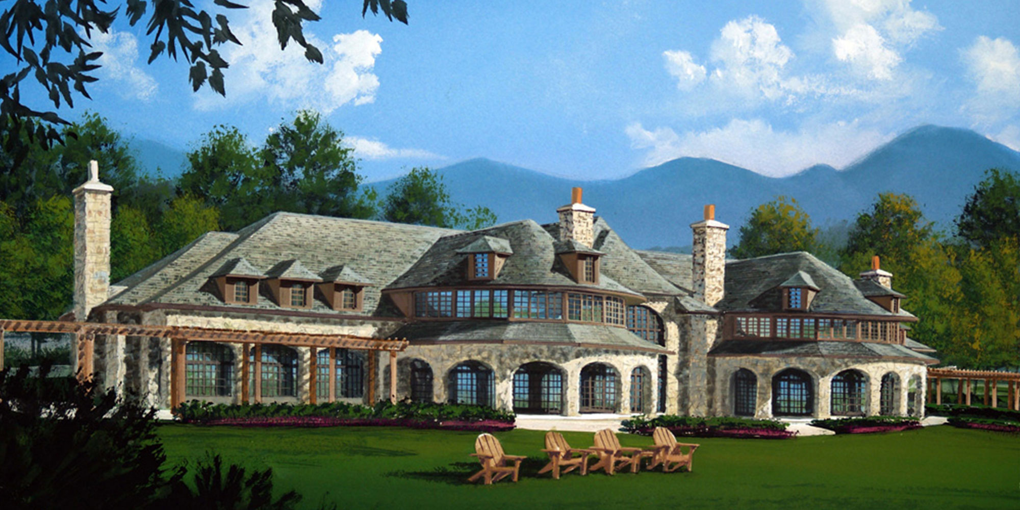 Golf Clubhouse Rear Elevation